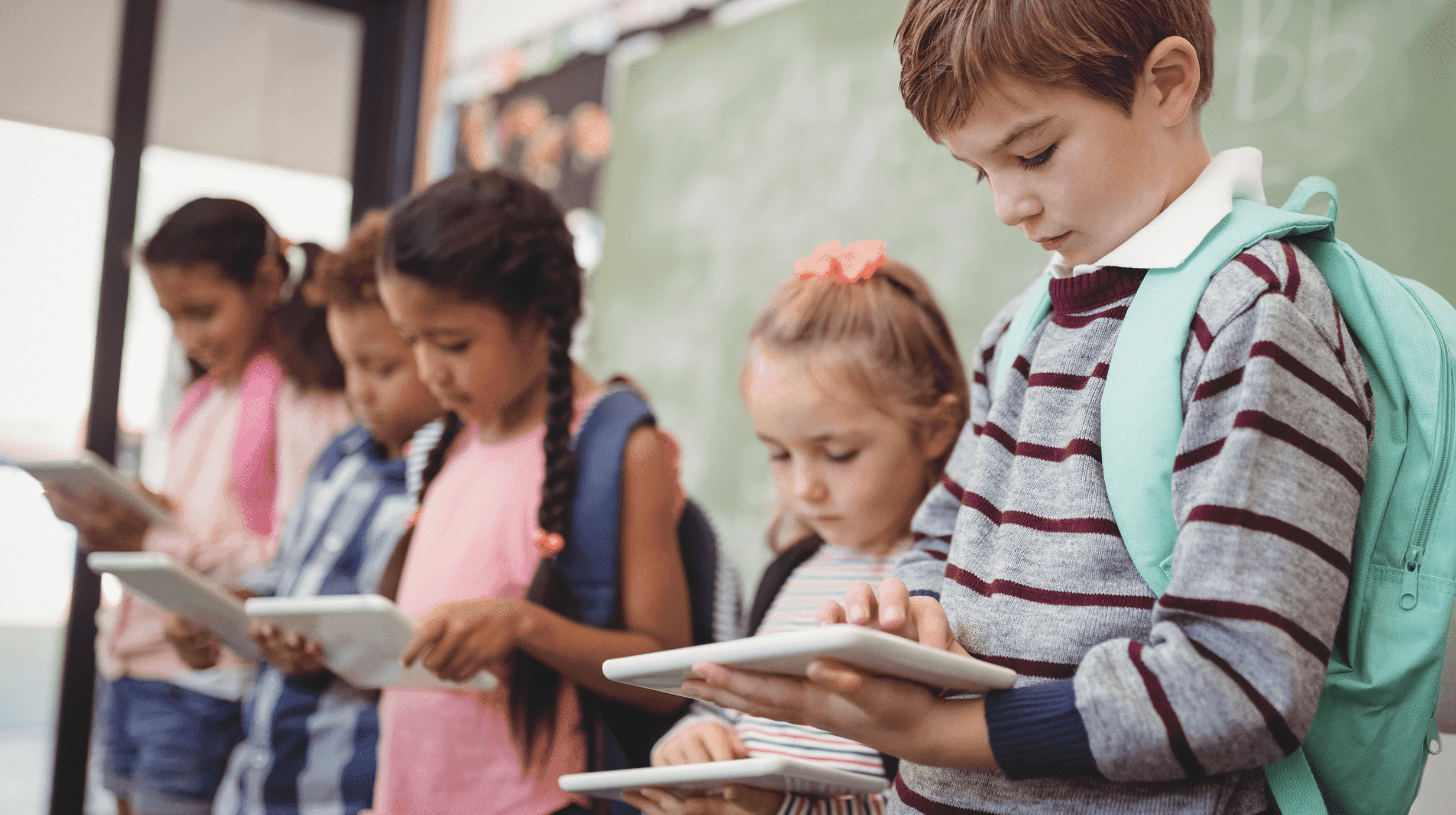 Students using tablet computers