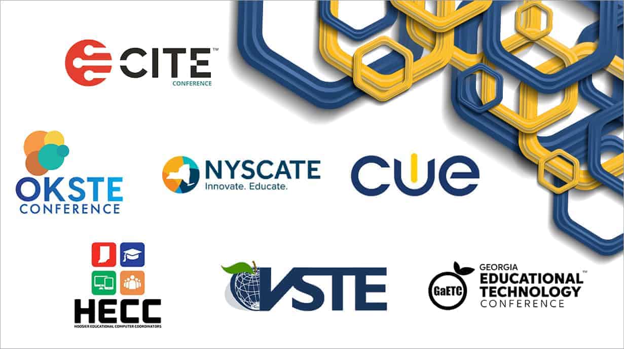 Logos for the best school IT and edtech conferences in 2022