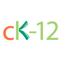 The image features the text "cK-12" in varying colors. The letter "c" is orange, "K" is green and stylized, and "-12" is light green. It appears on a white background.