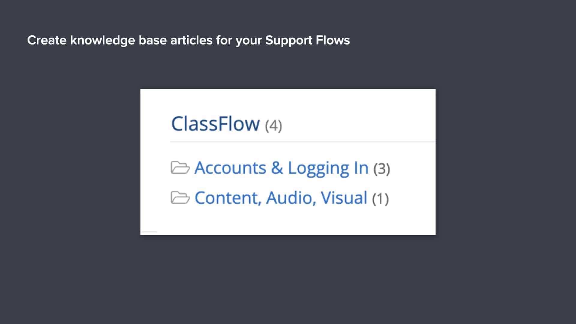 Screenshot of Incident IQ knowledge base articles creation for support flows