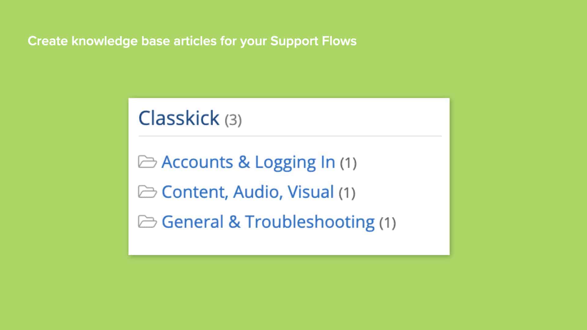 Screenshot of Incident IQ knowledge base articles creation for support flows