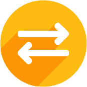 Arrows going in different directions icon