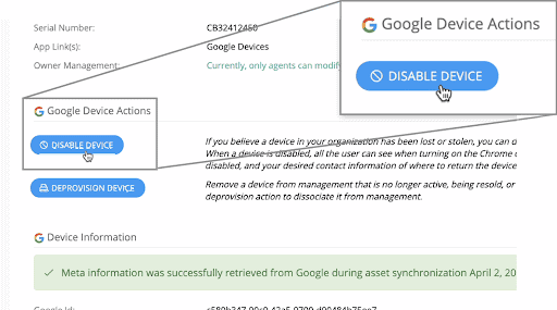 Google admin console locking student Chromebooks