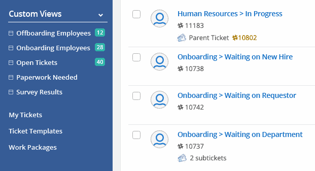 Screenshot of Incident IQ's HRSD ticket workflow reporting