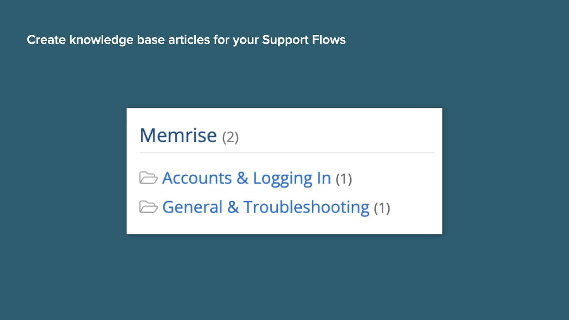 Screenshot of Incident IQ knowledge base articles creation for support flows