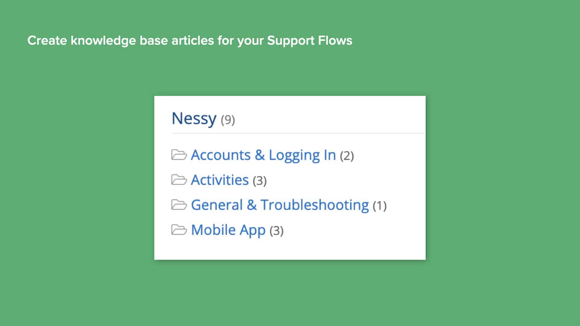 Screenshot of Incident IQ knowledge base articles creation for support flows