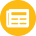 A yellow circle icon with a newspaper graphic inside, featuring horizontal and vertical lines representing text, symbolizes news or articles.