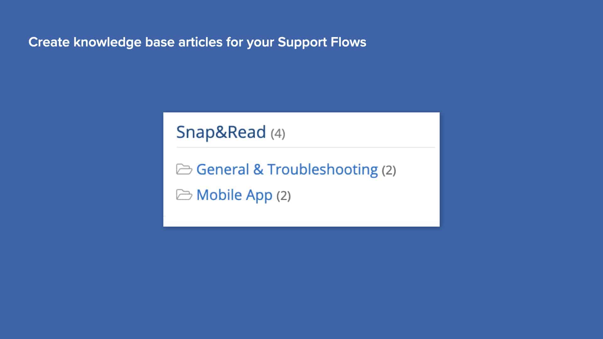 Screenshot of Incident IQ knowledge base articles creation for support flows
