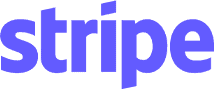 The word "stripe" is displayed in lowercase, white text against a solid purple background. The font is bold and modern, occupying the central area of the image.