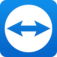 A double-headed arrow inside a white circle, set against a blue square background, indicates bi-directional movement or connection.