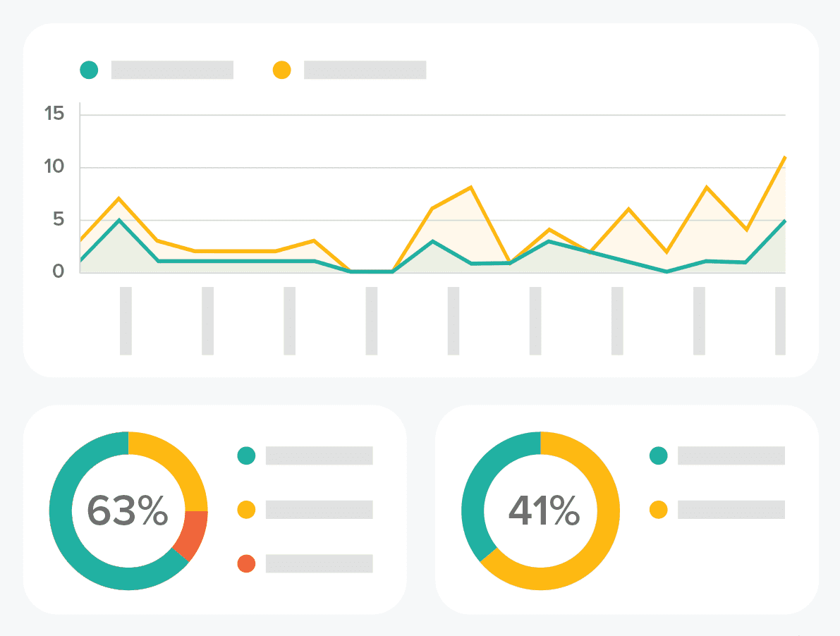 Illustration of analytic charts and graphs