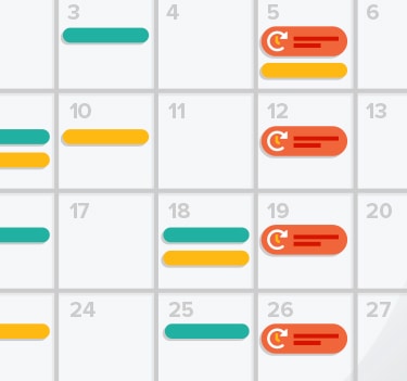 Calendar illustration with maintenance reminders