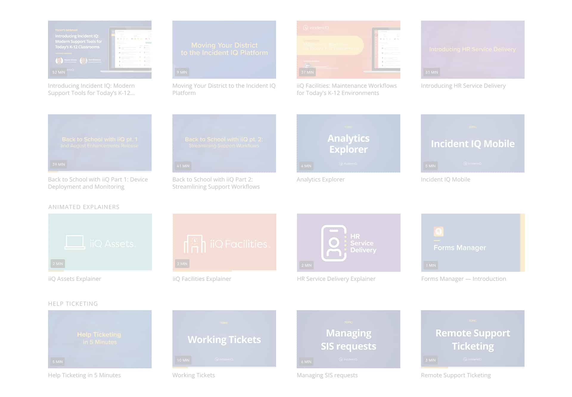 On demand video library preview image