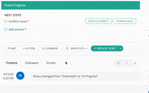 Short video of how to leave a comment response to a ticket status update on Incident IQ platform