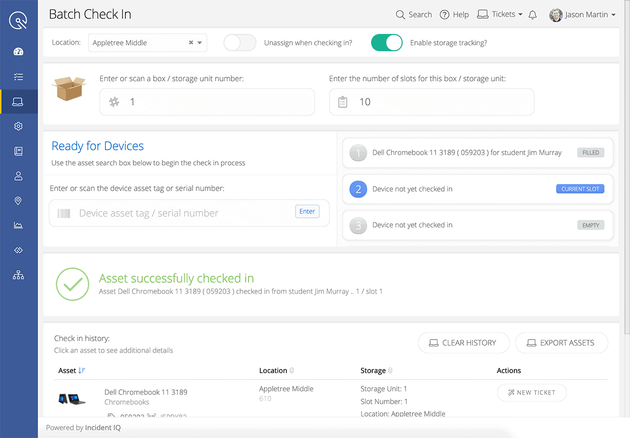 Batch actions screen image