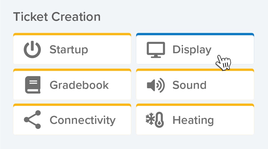 Illustration of Ticket Creation screen.