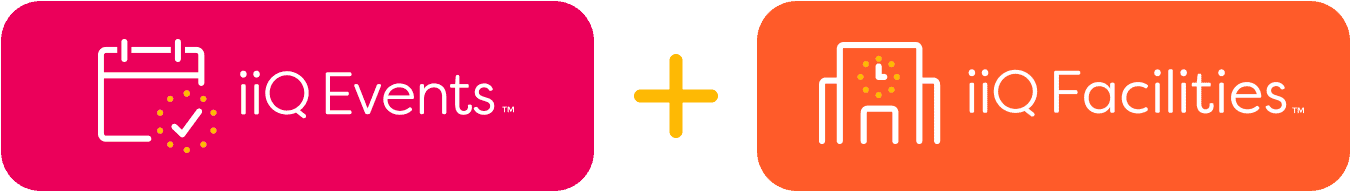 iiQ Events logo + iiQ Facilities logo
