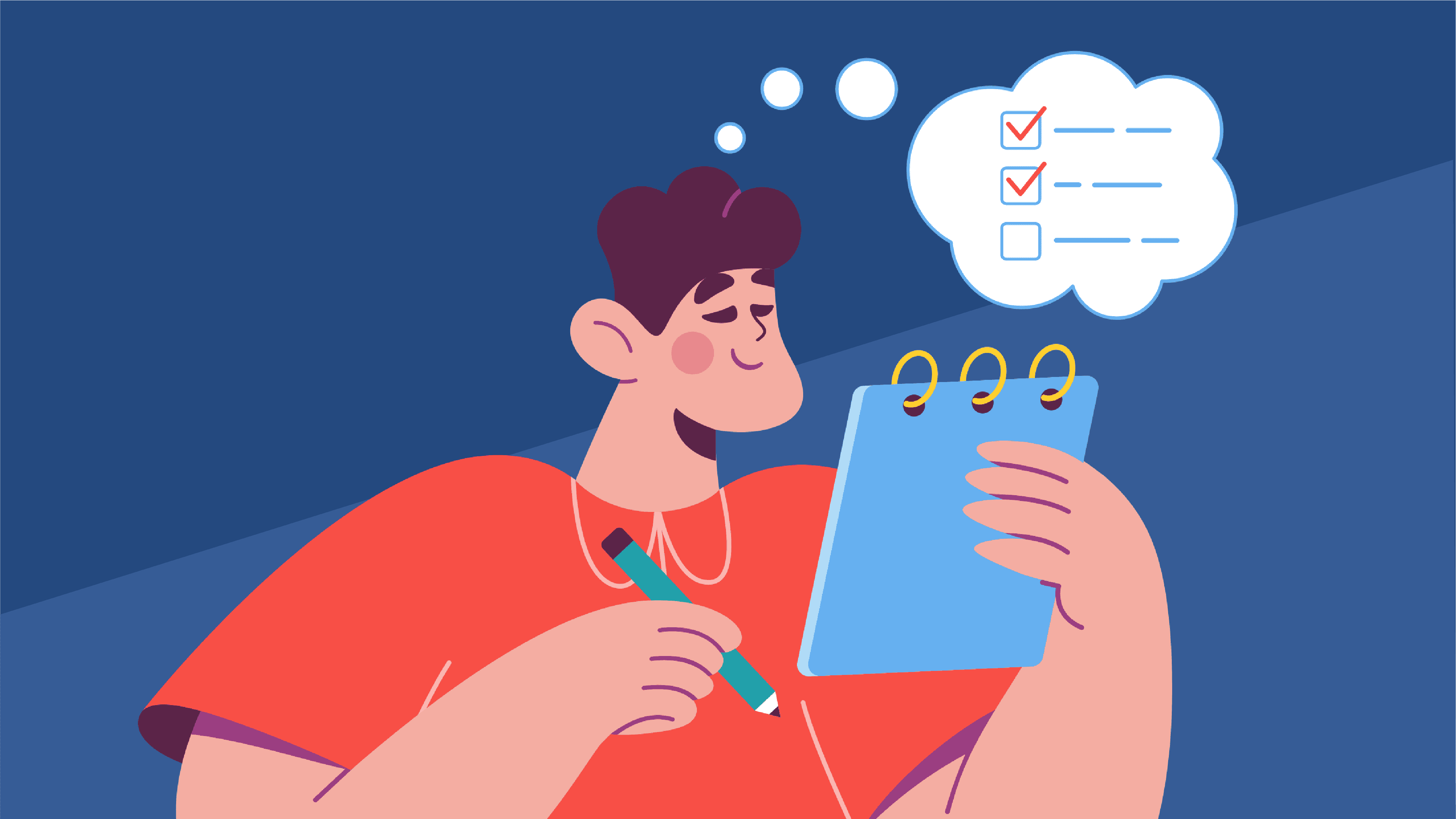 A person looking at a to-do list for K-12 state testing IT prep and smiling