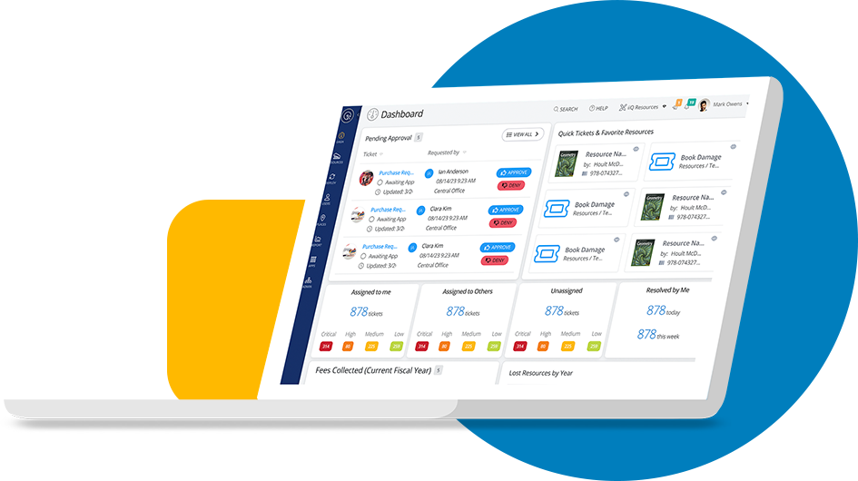 Laptop showing the Resources product desktop