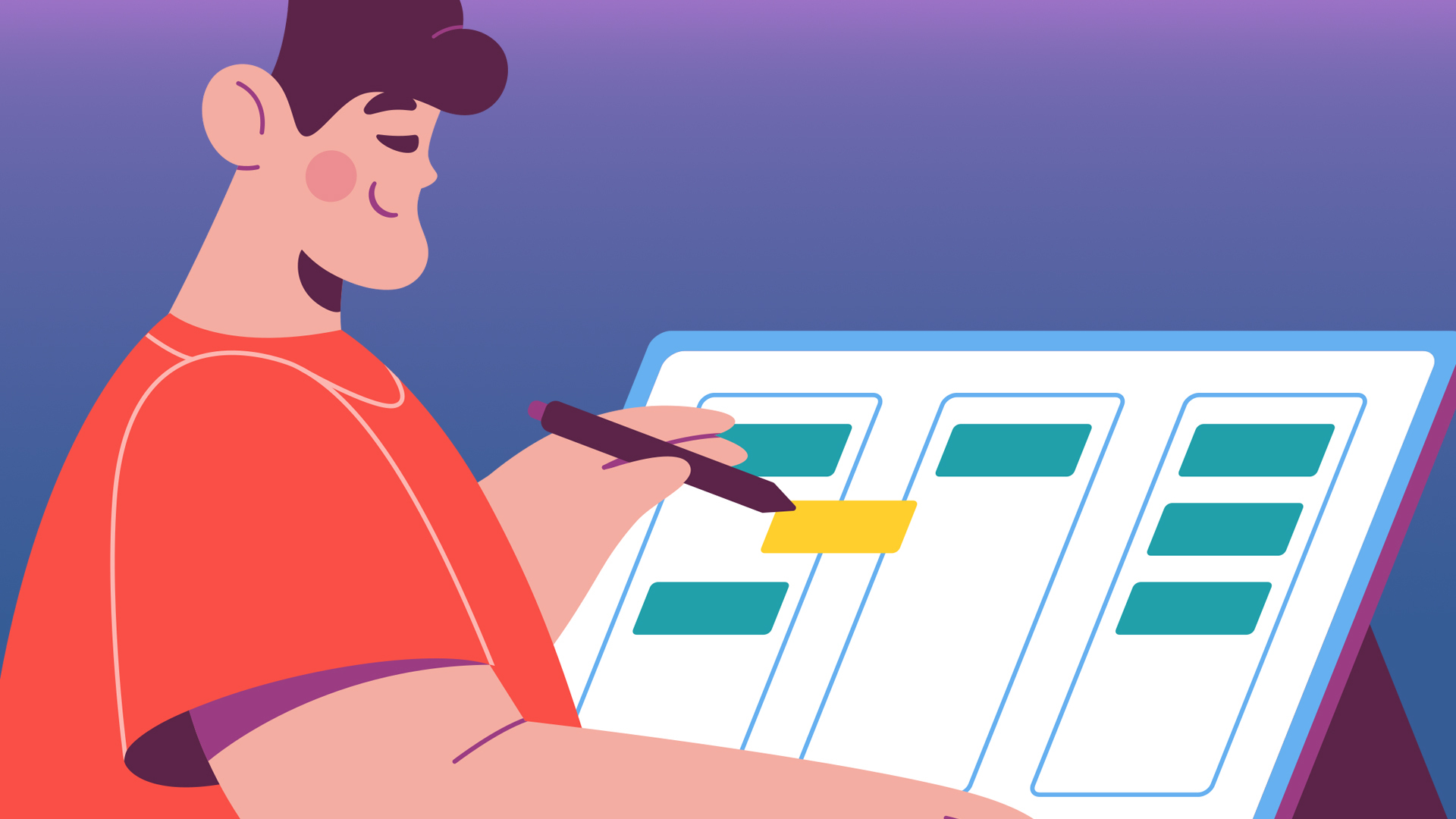 A person optimizing their school operations.