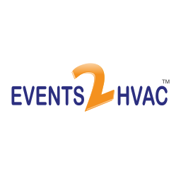 The logo reads "EVENTS2HVAC" with "2" in orange and the rest in blue, set against a plain white background.