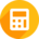 calculator icon on yellow background